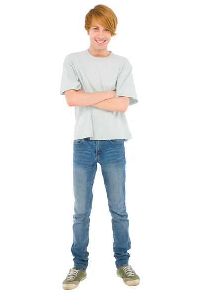 Voller Teenager-Junge stehend — Stockfoto