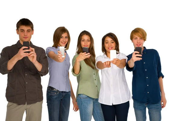 Teenagers with smartphone — Stock Photo, Image