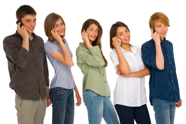 Teenagers with smartphone — Stock Photo, Image