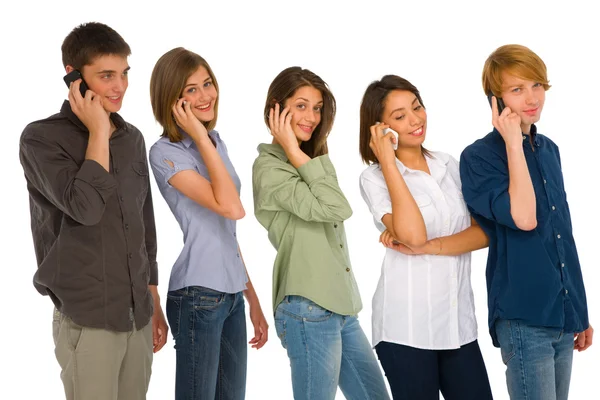 Teenagers with smartphone — Stock Photo, Image