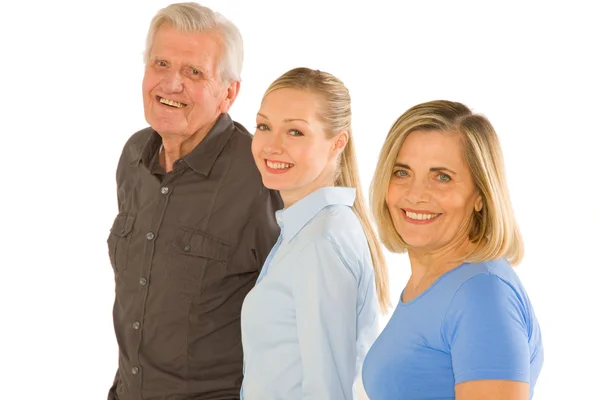 Father in law with daughter in law and mother in law — Stock Photo, Image