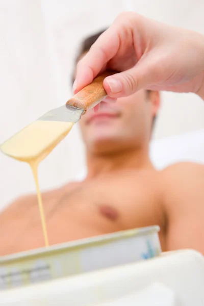 Hot wax treatment — Stock Photo, Image