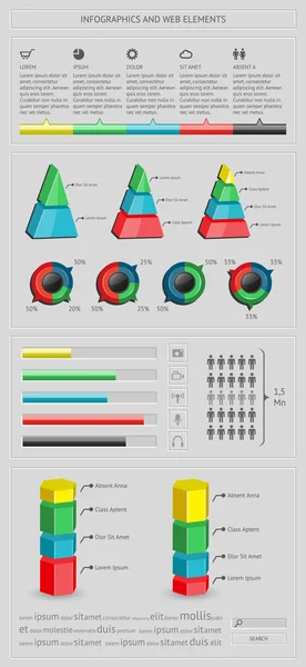 Elementi infografici — Vettoriale Stock