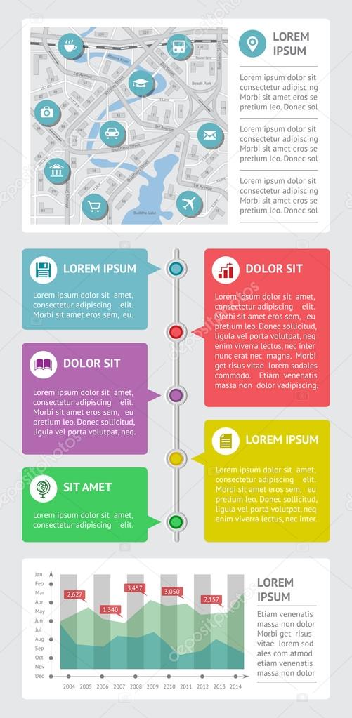 Infographics and web elements