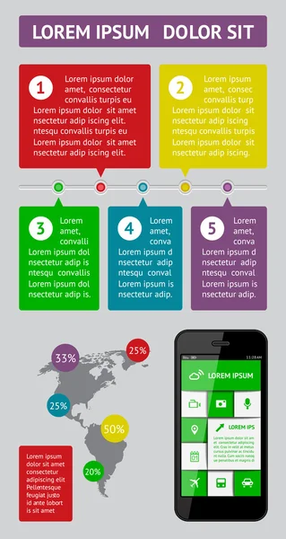 Infografica ed elementi web — Vettoriale Stock