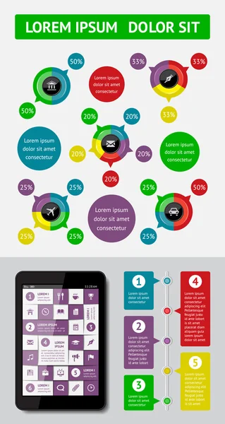 Infografiky a webové prvky — Stockový vektor