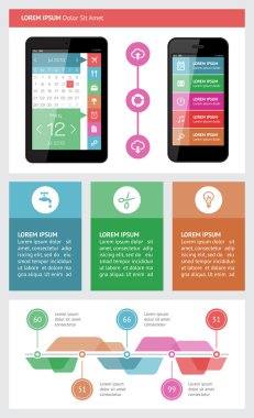 kullanıcı arabirimi, infographics ve web elemanları
