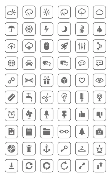 Ensemble d'icônes et pictogrammes — Image vectorielle