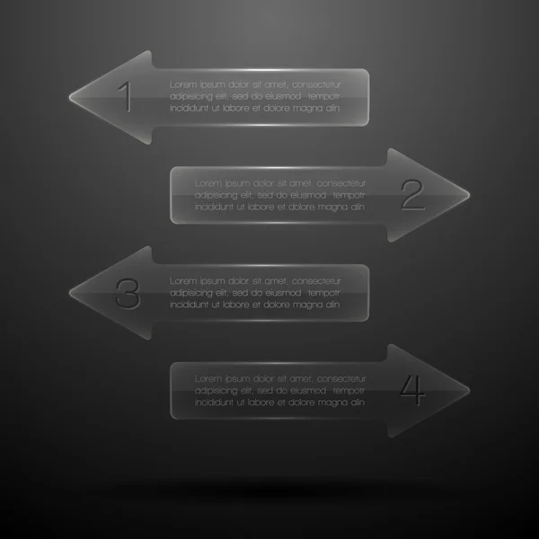 Elementos de vidrio de infografías — Vector de stock