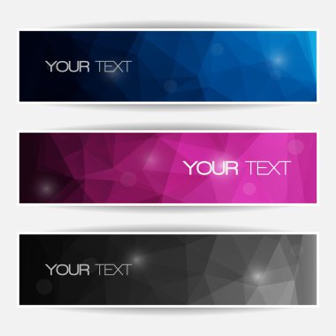 soyut poligonal Banner koymak