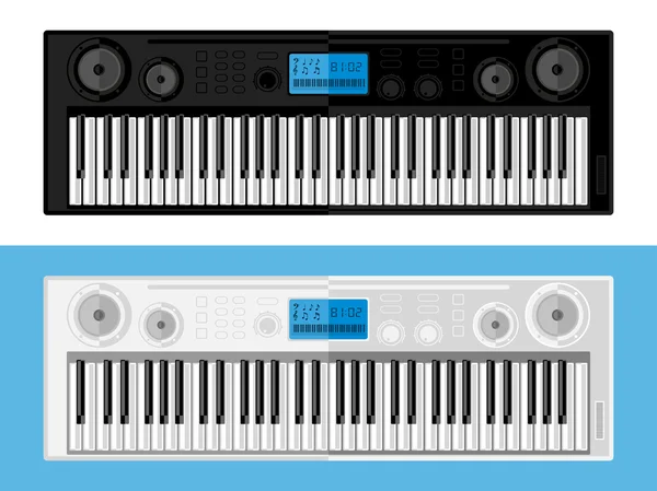 Isolated image of synthesizers. Flat design — Stock Vector