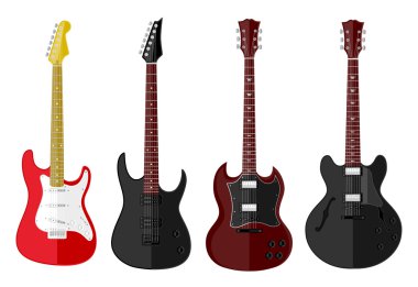 izole gitar seti. düz tasarım