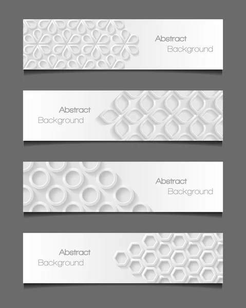 Conjunto de banners abstractos de estilo moderno — Archivo Imágenes Vectoriales