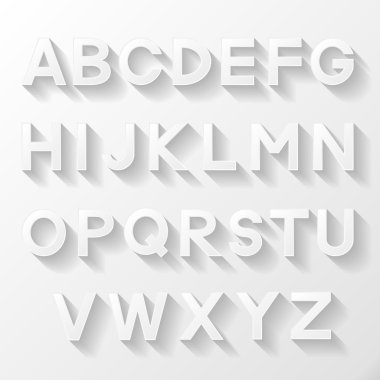 Graphic alphabet set clipart