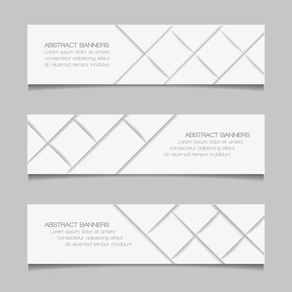 Set of abstract geometric banners — Stock Vector