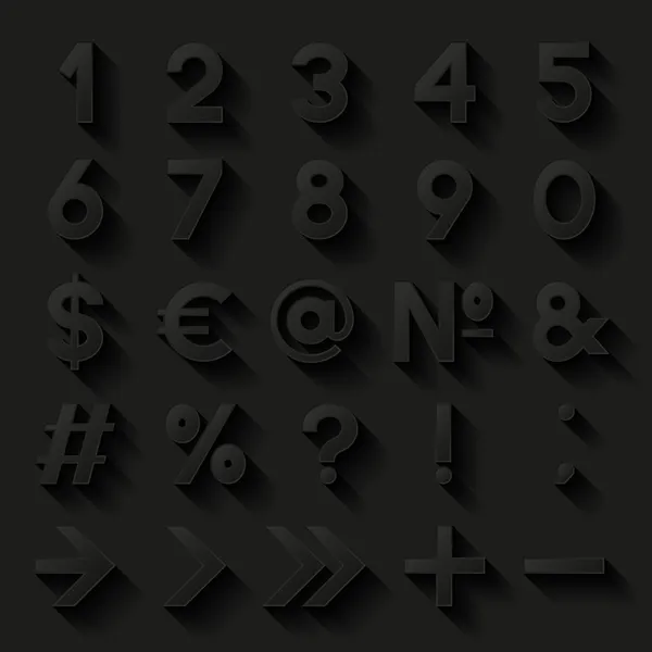 装飾的な数字および記号のセット — ストックベクタ