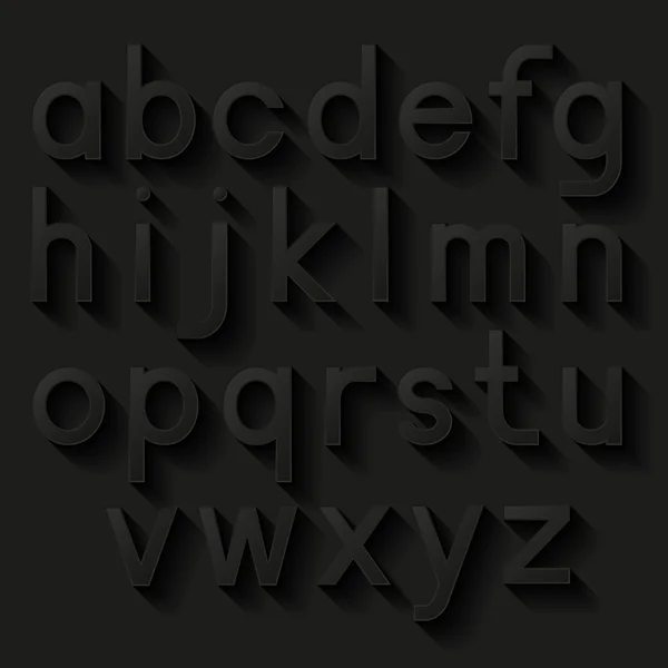 Alphabet décoratif. Ensemble de lettres avec ombre — Image vectorielle