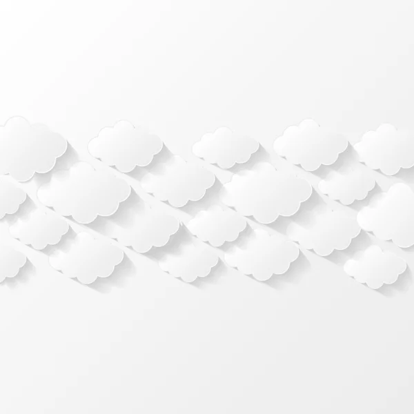 Fundo abstrato com nuvens de papel — Vetor de Stock