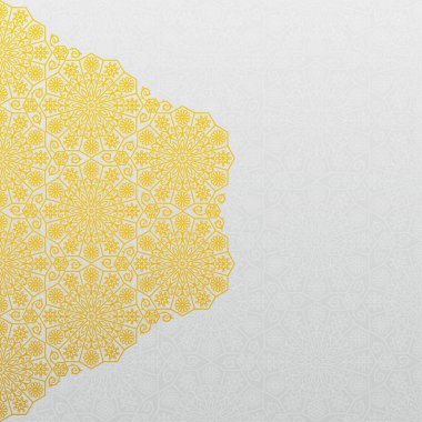 Decorative background with traditional floral ornament. Vector illustration