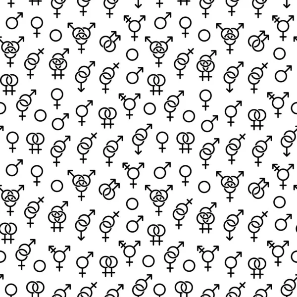 Nahtlose Muster Mit Sexualitätssymbolen Vektorillustration Vektorgrafiken