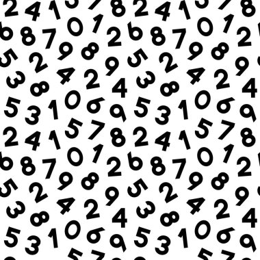 Sayılarla kusursuz desen. Vektör illüstrasyonu