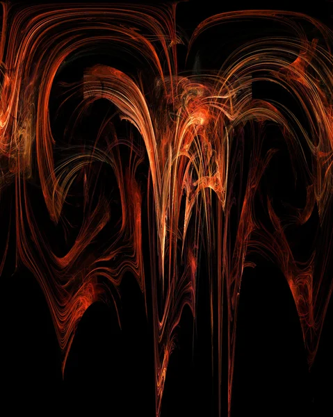 Abstract Fractal Art Fire Fountain Object — Stock Photo, Image