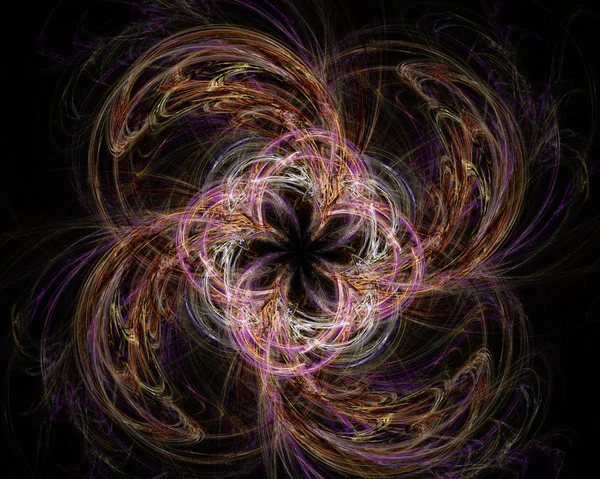 Abstract Fractal Art Twirl Flower Object — Stock Photo, Image