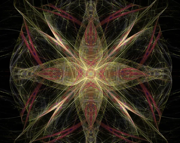 Abstracto arte fractal revuelto flor objeto — Foto de Stock