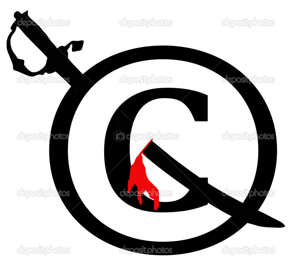 Black and Red Copyright Infringement Notice Icon