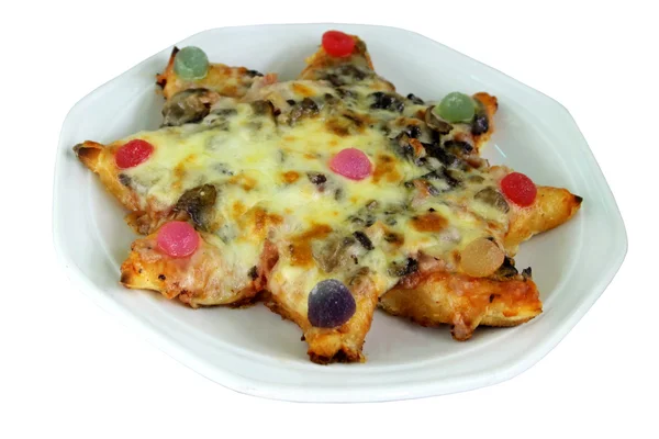 Niños estrellas pizza — Foto de Stock