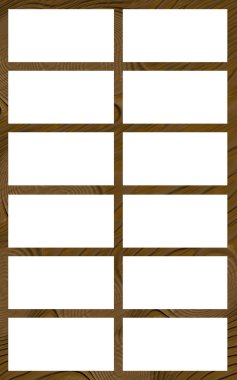 Isolated Window Frame 12N Flat clipart