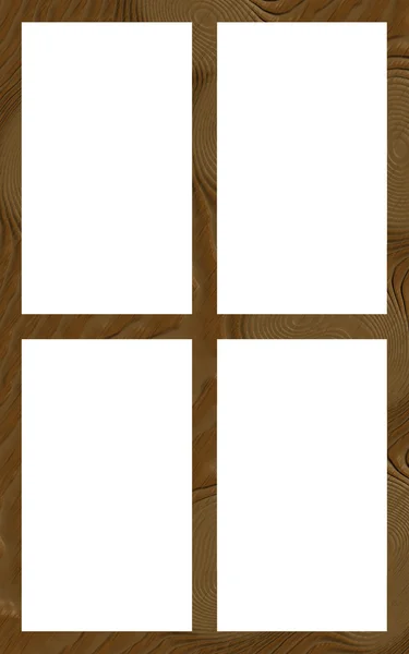 Isolated Window Frame 4W Flat — Stock Photo, Image
