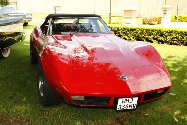 老爷车 1973年雪佛兰 corvette 黄貂鱼 — 图库照片