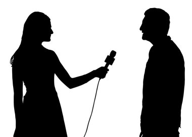 Press Interview Conducted by Woman Interviewer clipart