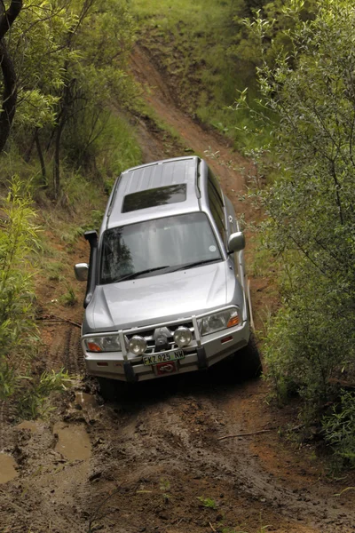 Серебристый Mitsui Pajero DHD — стоковое фото