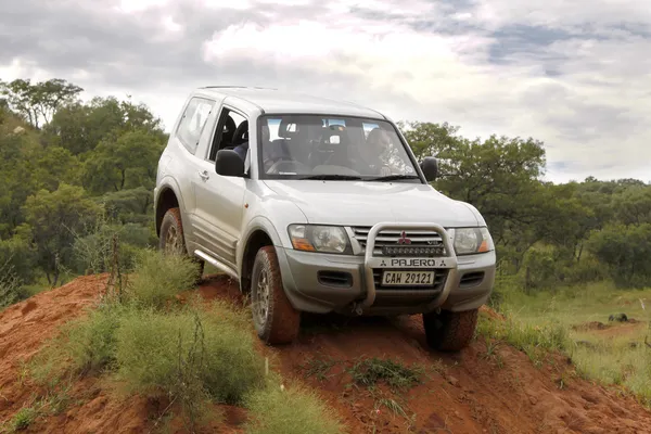 실버 미 츠 비시 pajero gls v6 — 스톡 사진