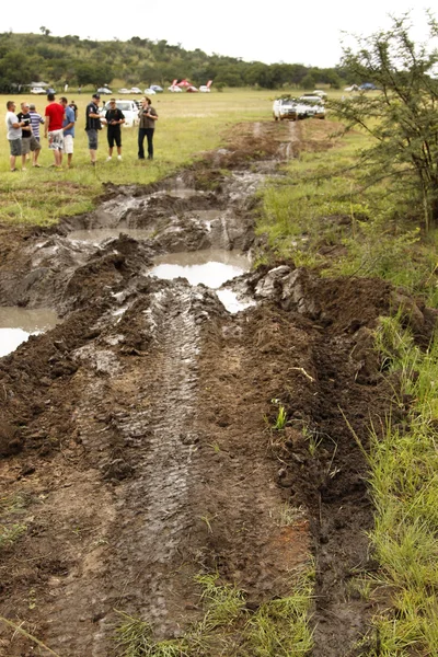 4x4 Muddy obstacle at Leroleng 4x4 track — Stock Photo, Image