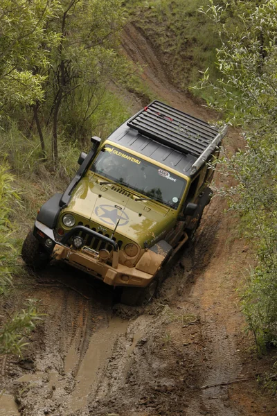 Gecko Pearl Green Jeep Wrangler Rubicon — Stock Photo, Image