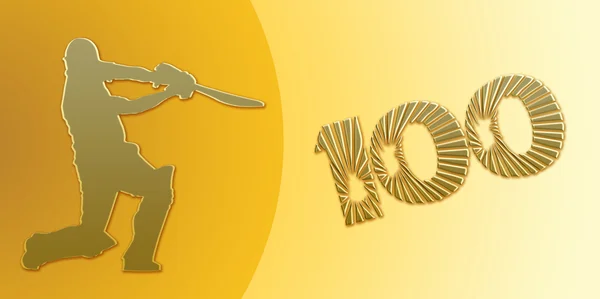 Banner de críquete do século de ouro em ouro — Fotografia de Stock
