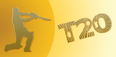 altın altın t20 kriket afiş
