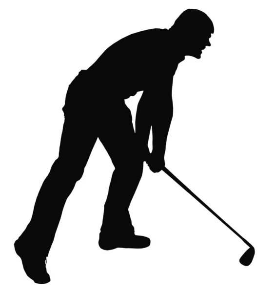 Znechucený Angry Golfer Series Bad Iron Shot Player Připraven Bash — Stockový vektor