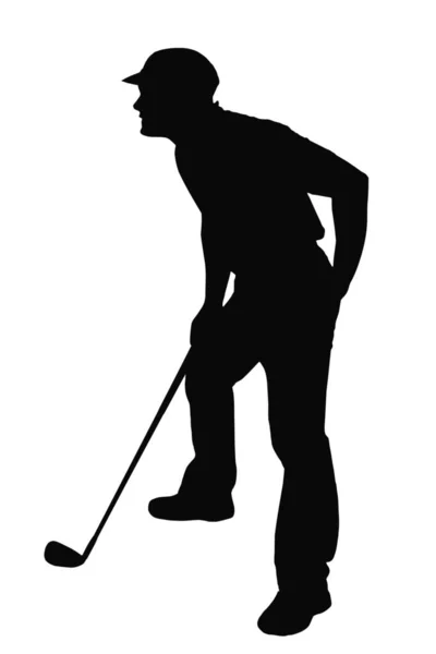 Disgusted Angry Golfer Series Giocatore Bad Tee Shot Cercando Seguire — Vettoriale Stock