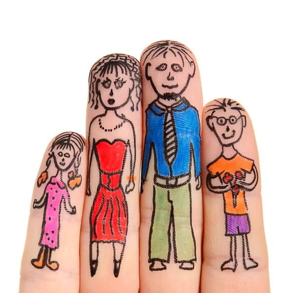 Finger Familie — Stockfoto