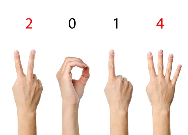 The number 2014 — Stock Photo, Image