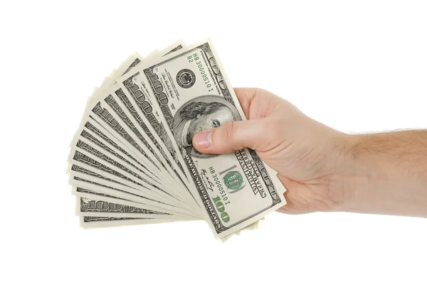 Man hand with dollars — Stock Photo, Image
