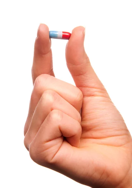 Painkiller Pill in hand — Stock Photo, Image