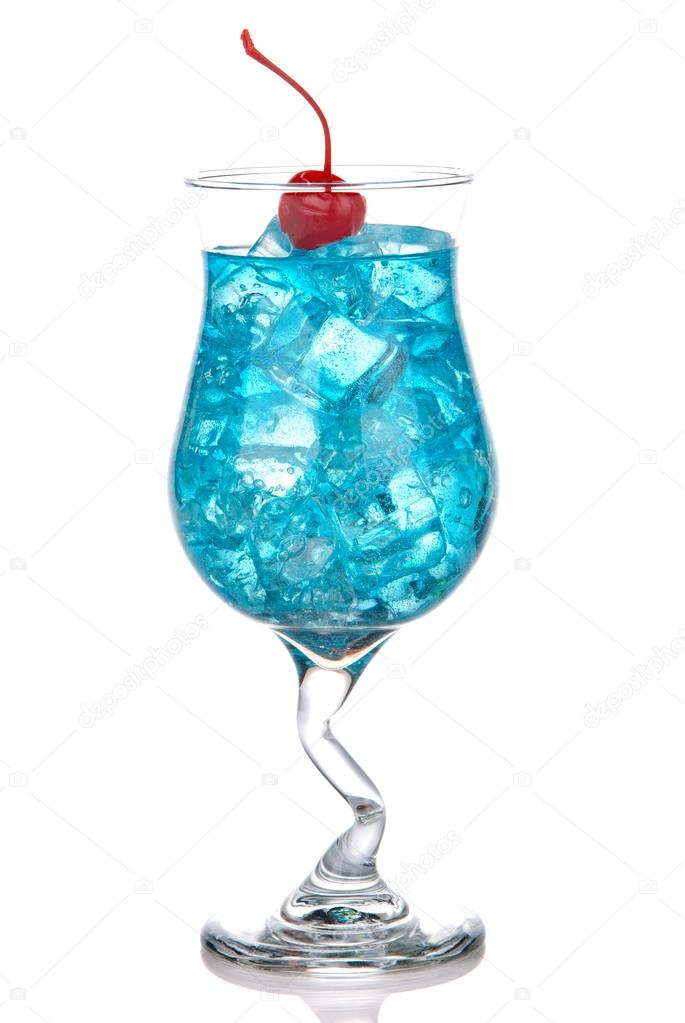 Blue Hawaiian Lagoon Cocktail