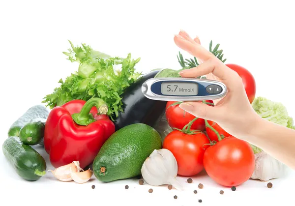 Diabetes concept glucometer for glucose level blood test — Stock Photo, Image