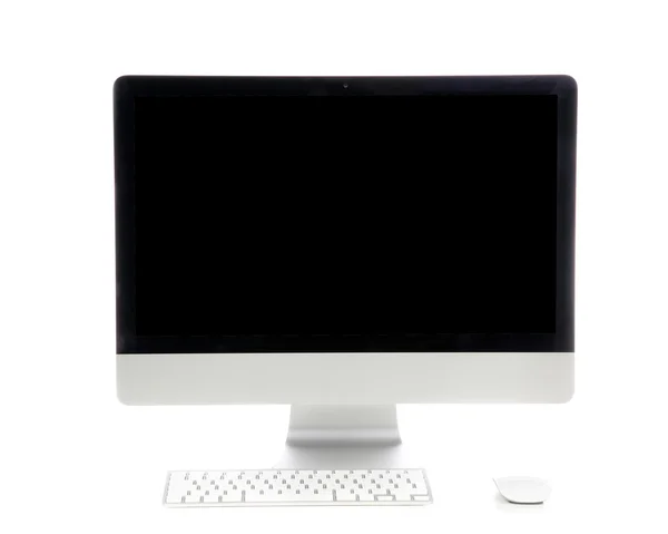 Hände tippen auf der drahtlosen Computertastatur — Stockfoto