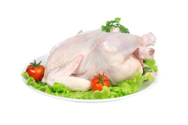 süslenmiş bir tabakta ham ham tavuk